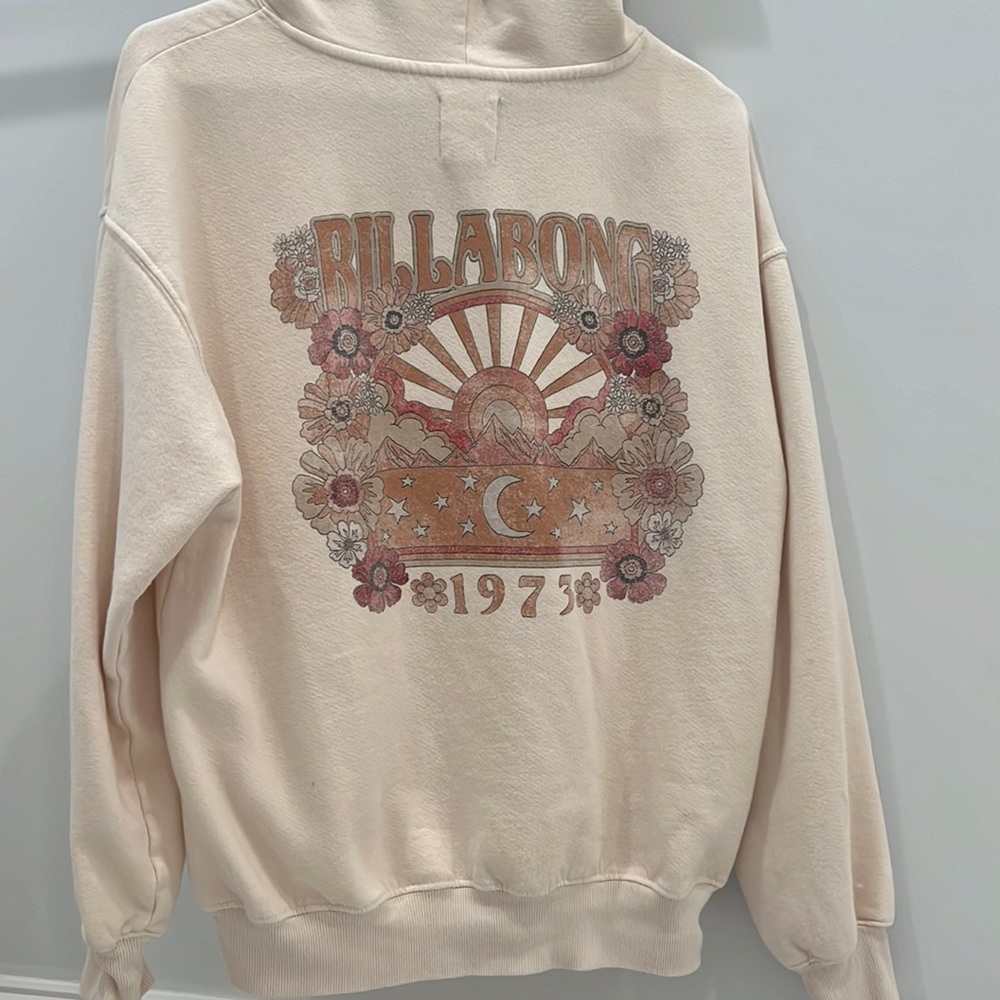 Billabong Oversized Hoodie Size XS Cream Color